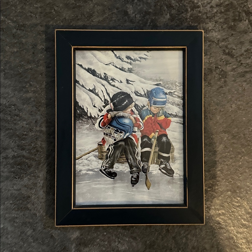 ROBERT DUNCAN  Framed Winter Scene Framed Art 5x7 EUC